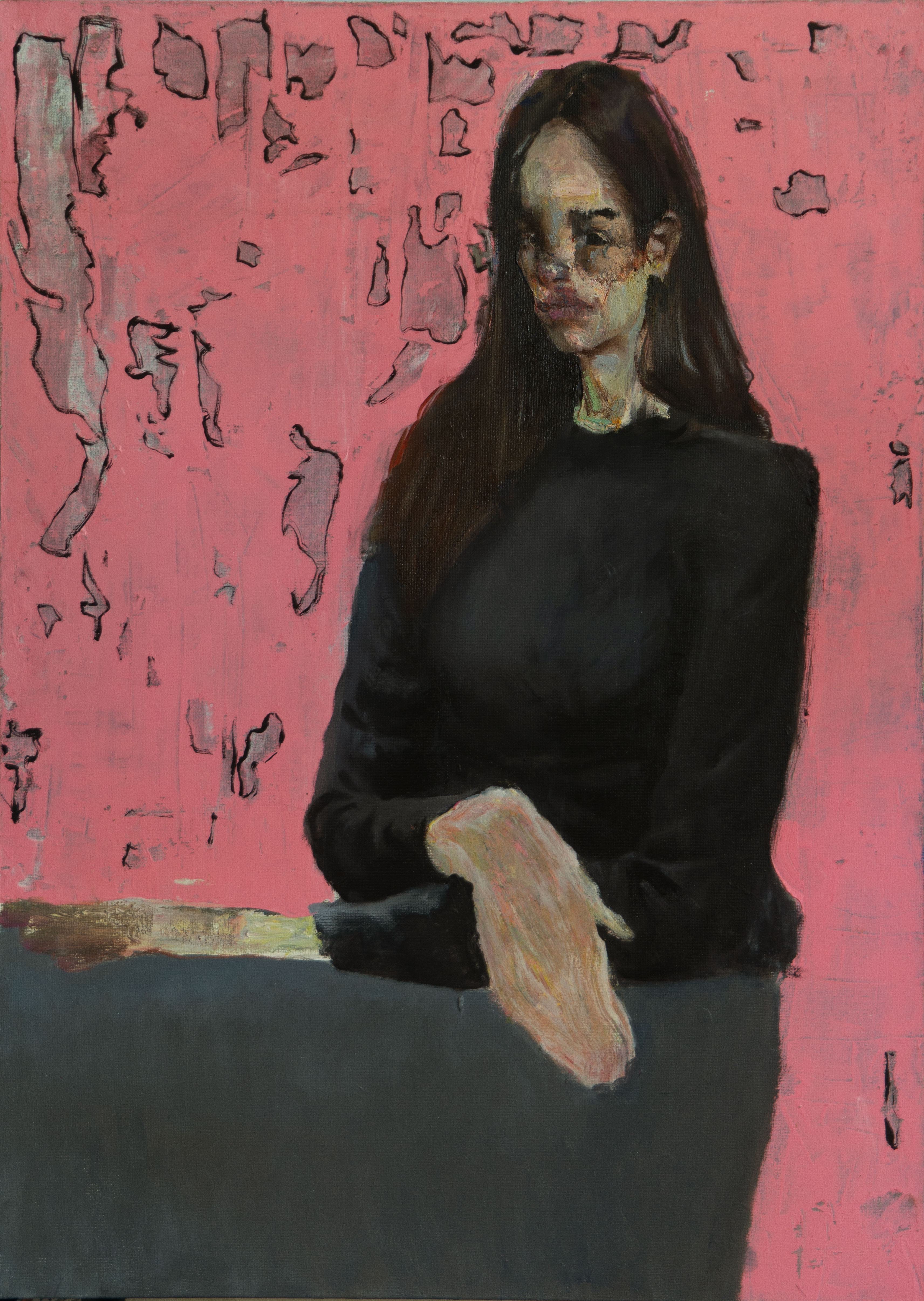 Girl on pink